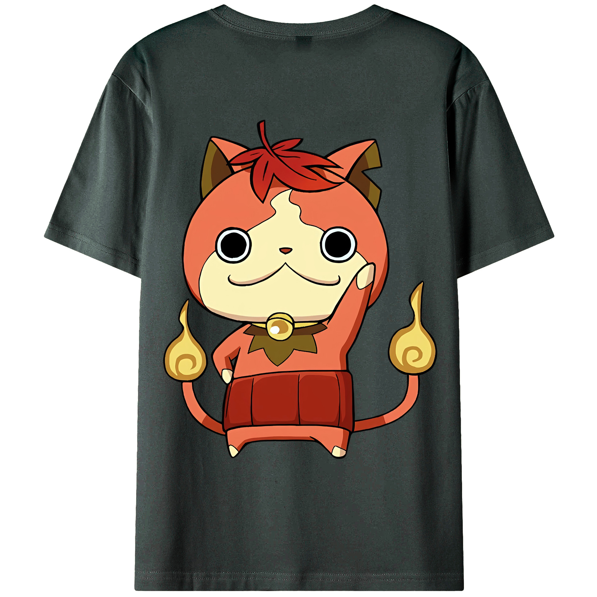 （画像用） 妖怪ウォッチ Yo-kai Watch 綿100％ メンズ半袖Tシャツ（バックプリント） 通気性